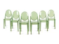 Set of Six Victoria Ghost Side Chairs Kartell, Italy
