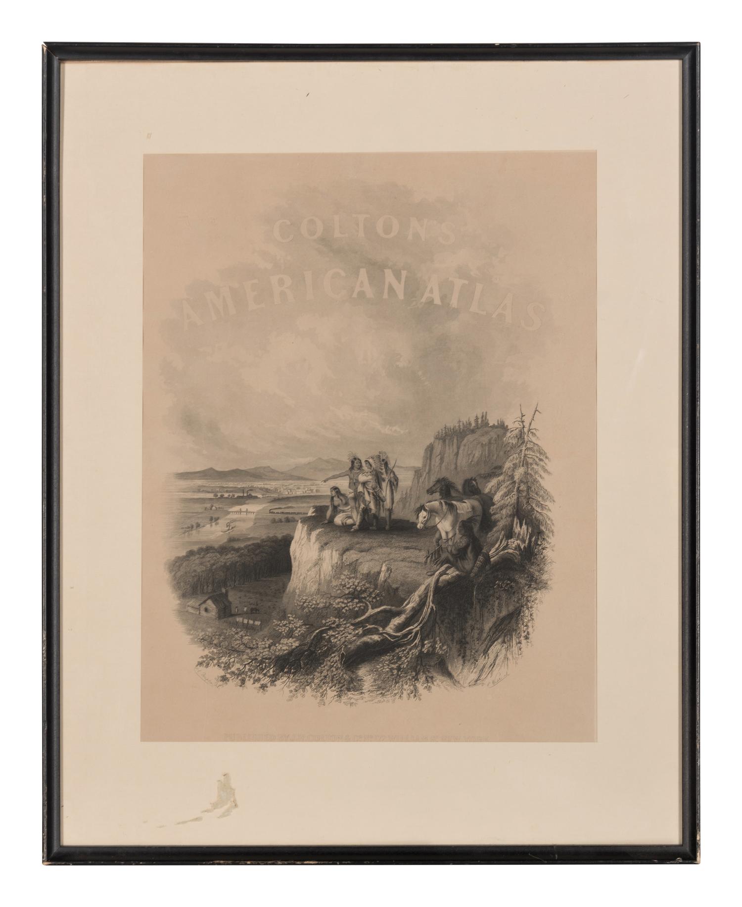 A. Rodier, After Colton's American Atlas, Native Americans Overlooking A Changing Landscape