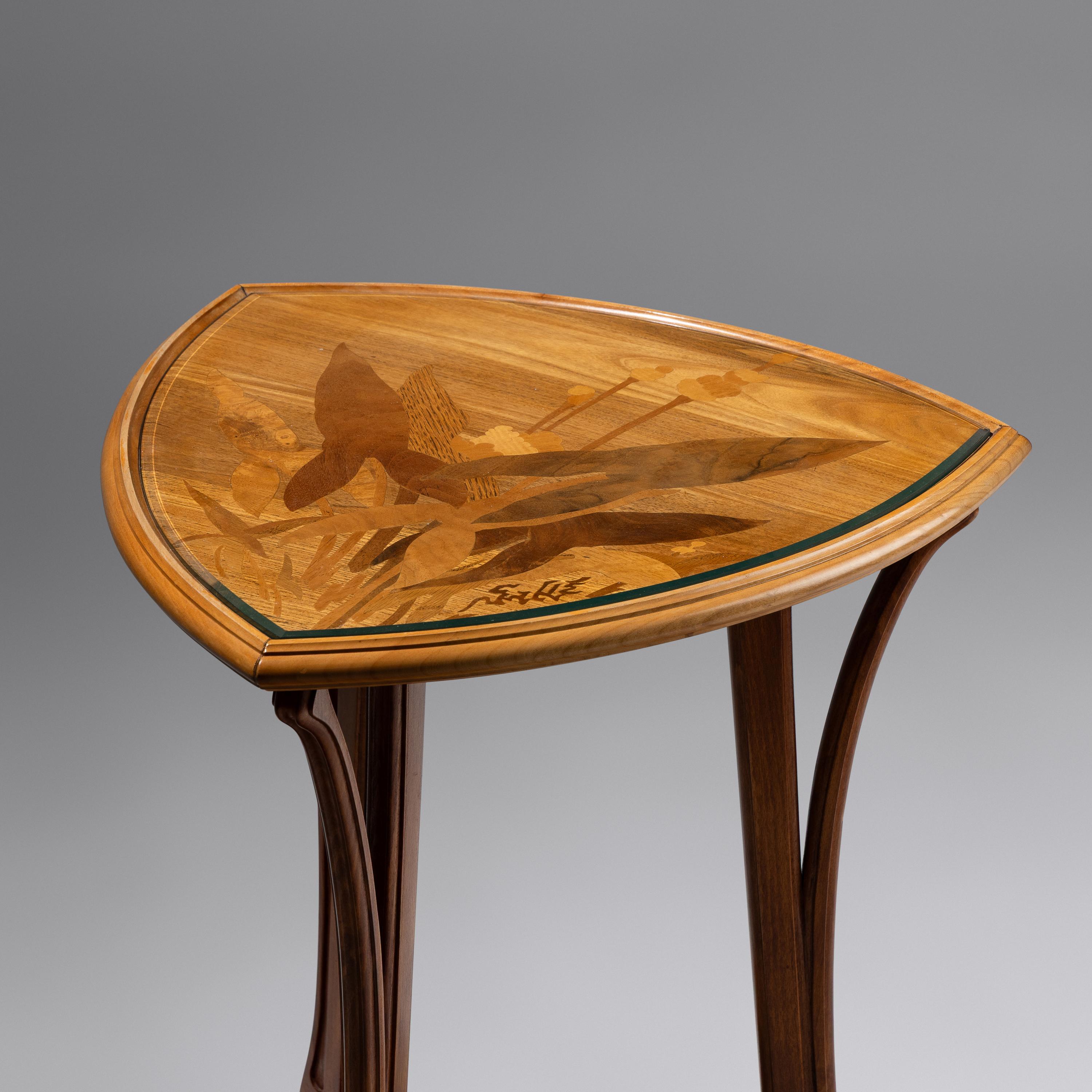 Marquetry table with flowers, c. 1900