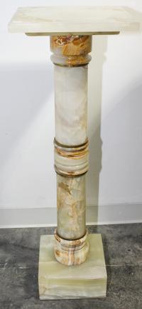 A Continental Onyx Pedestal. Height 38 inches.