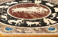 A Pair of Italian Grotto Style Painted and Parcel Gilt Tables