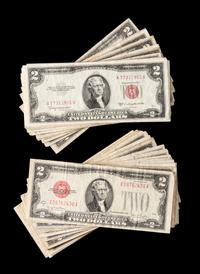 A Collection of 49 United States $2 Legal Tender Notes
