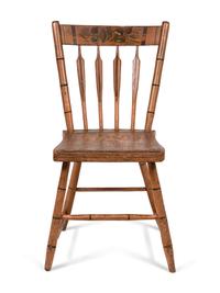 A Paint and Stencil-Decorated Hitchcock Side Chair