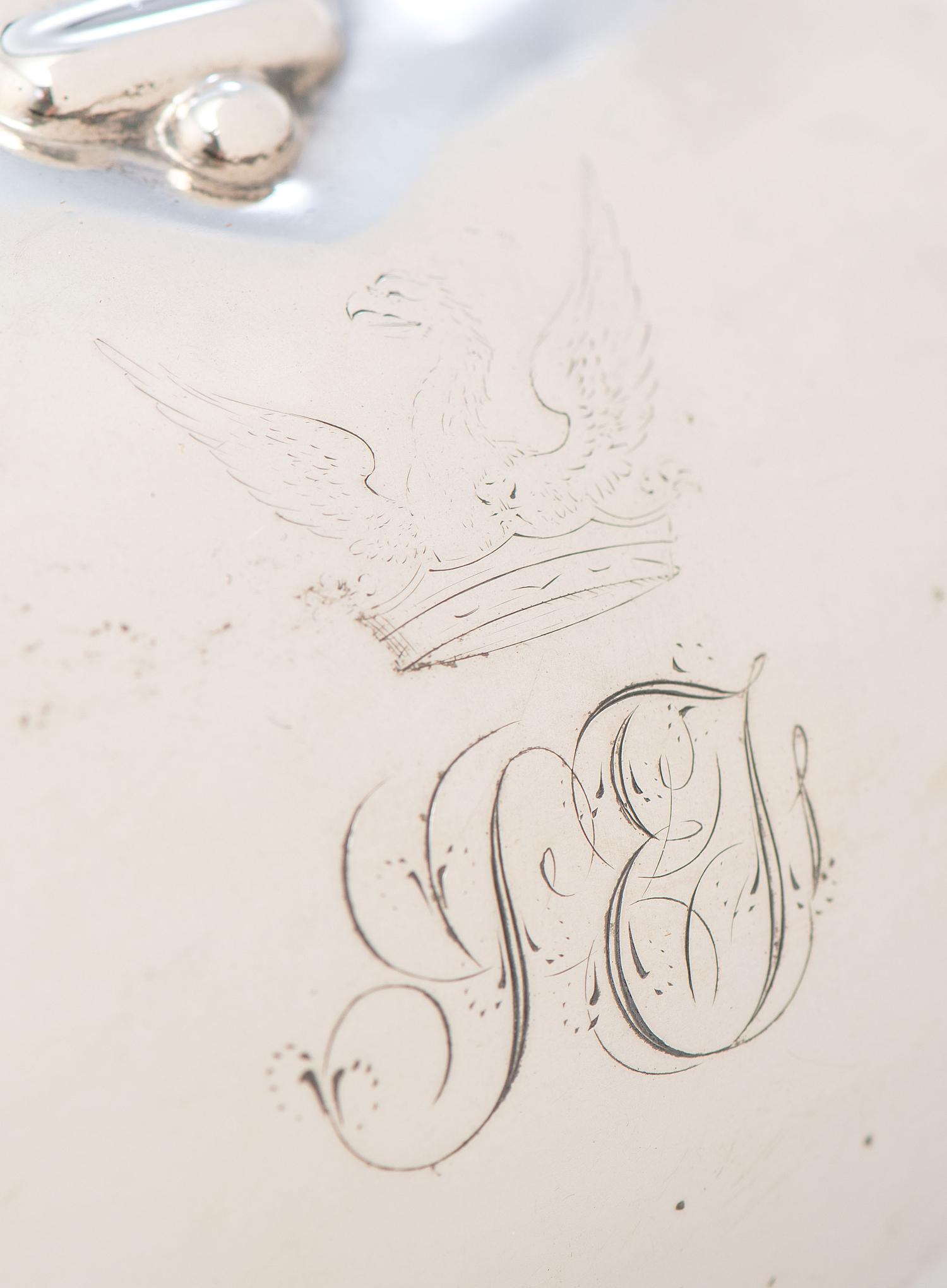 An American Coin Silver Teapot on Stand