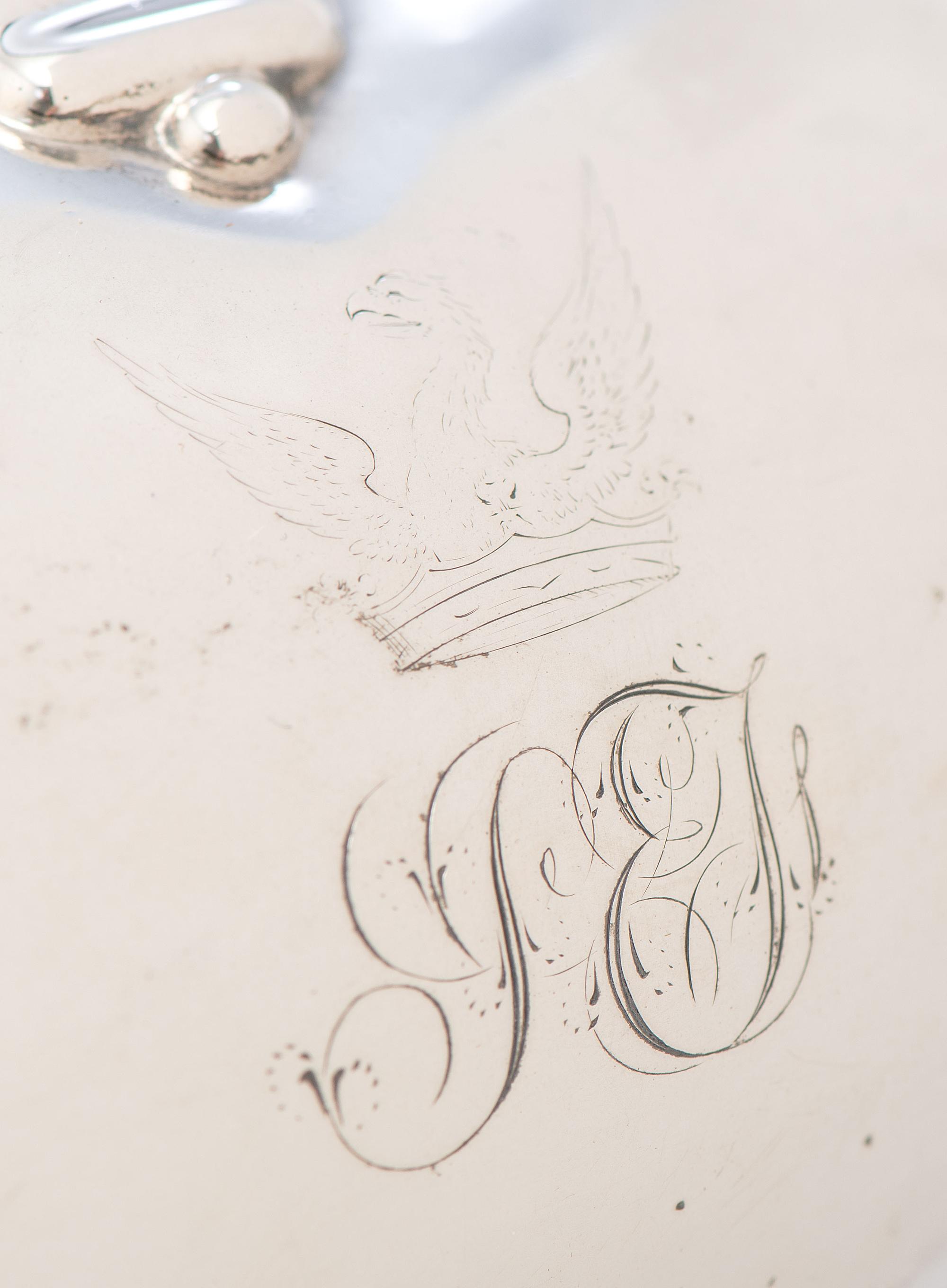 An American Coin Silver Teapot on Stand