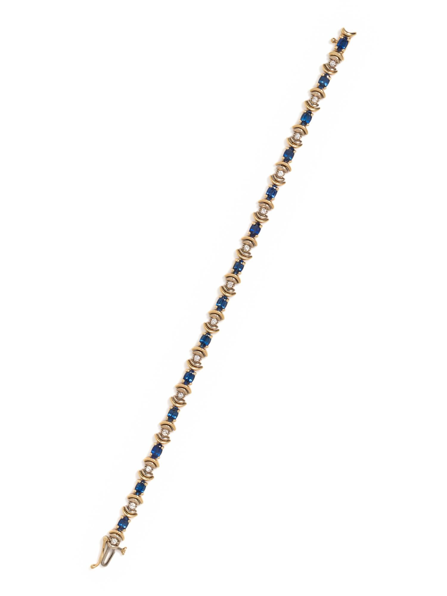 SAPPHIRE AND DIAMOND BRACELET