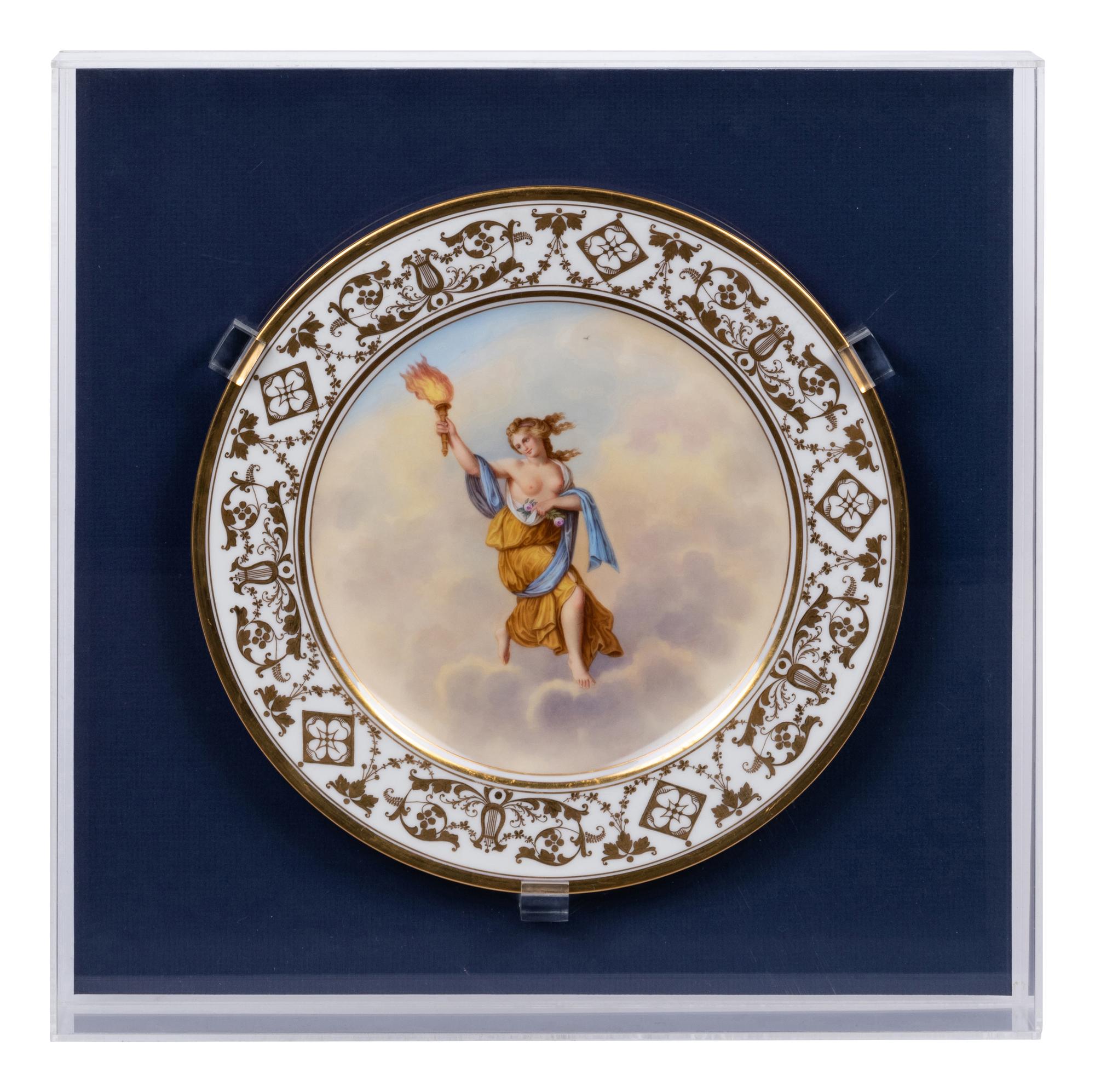 A Set of Twelve Dresden Porcelain Cabinet Plates