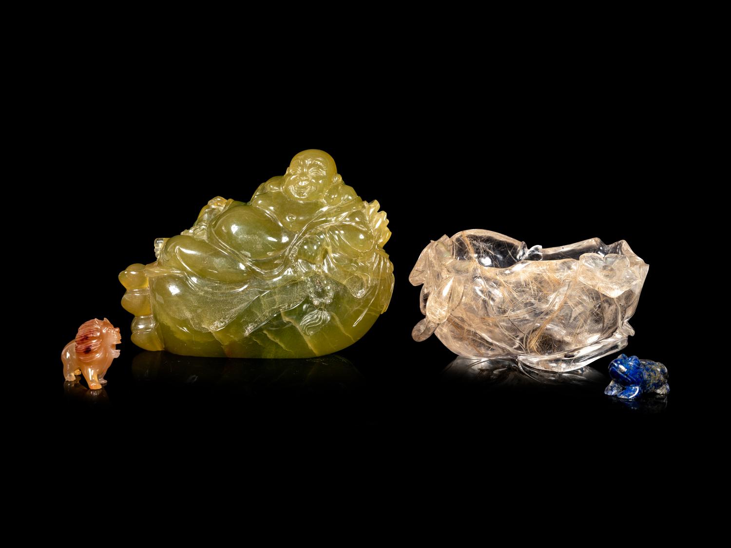 Four Chinese Hardstone Carvings