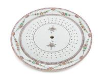 A Chinese Export Porcelain Warming Platter Diameter 17 3/4 inches. — 19TH CENTURY