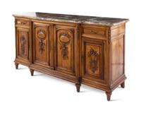 A Louis XVI Style Carved Walnut Server