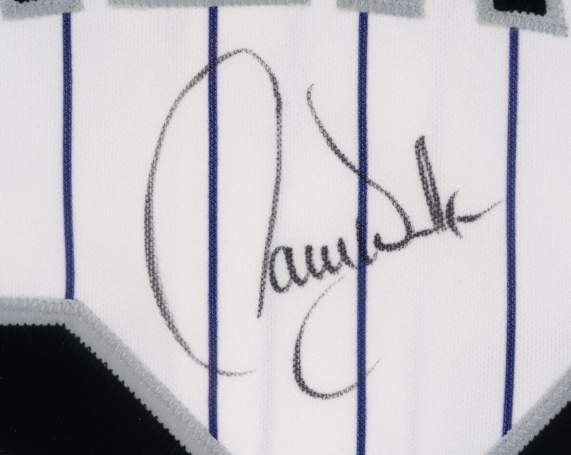 A Group of Signed Autograph Baseball Jersey Displays Featuring Hall of Famers and Notables Including Ken Griffey Jr.