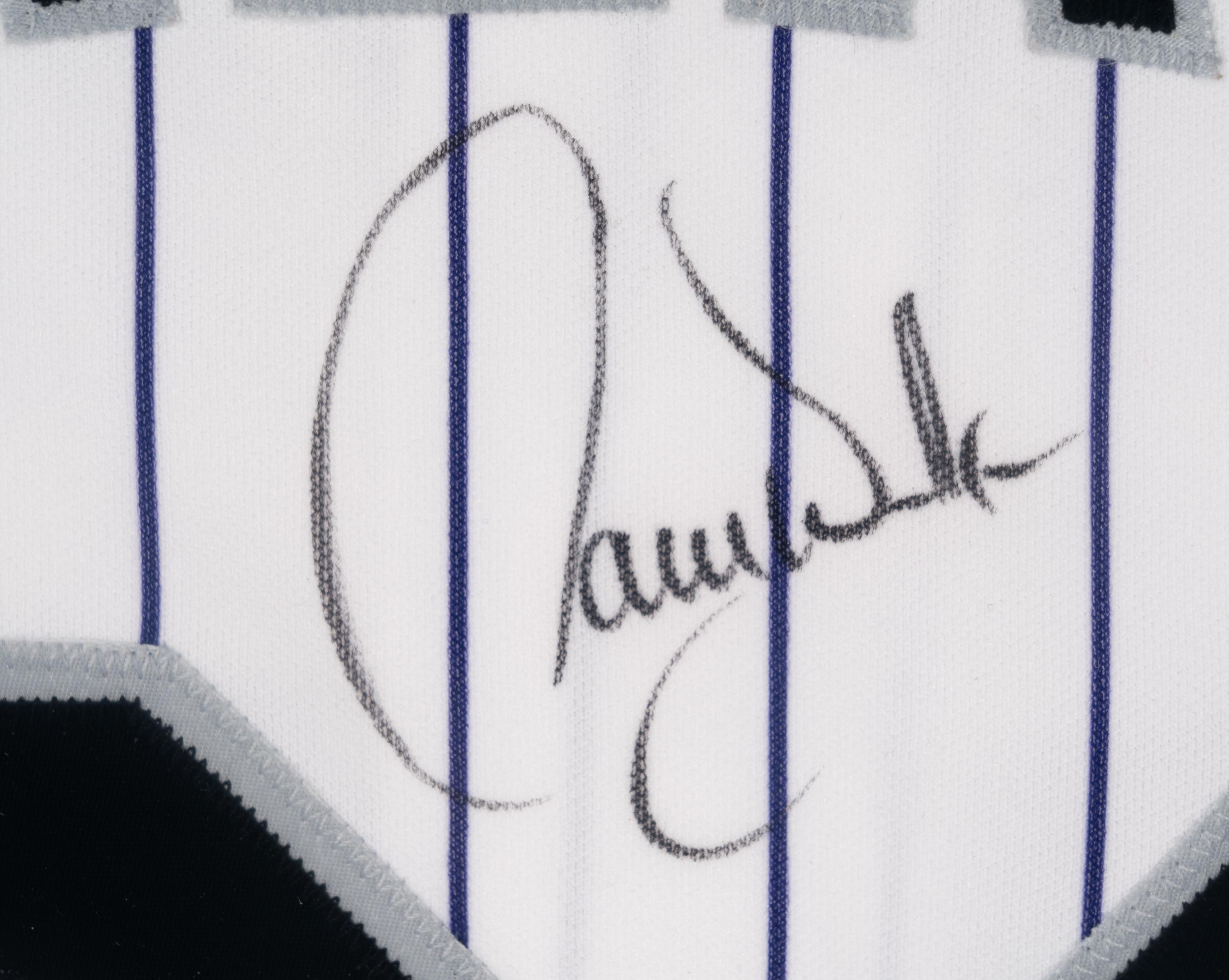 A Group of Signed Autograph Baseball Jersey Displays Featuring Hall of Famers and Notables Including Ken Griffey Jr.