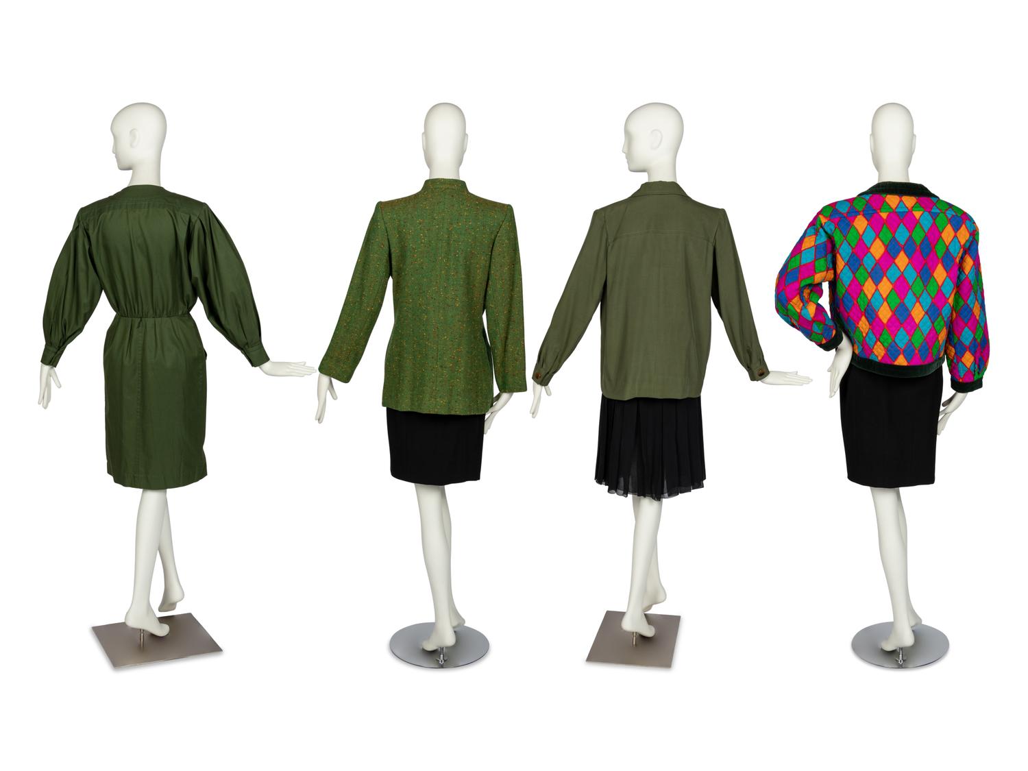 Four YSL Items: Three Jackets & One Dress, 1990s