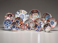 Thirteen Pieces of Imari Porcelain Tableware