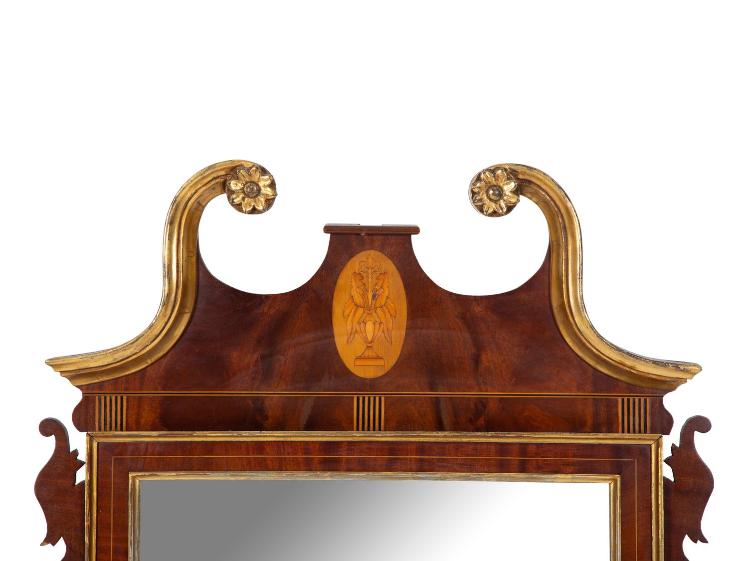A Federal Style Parcel Gilt Mahogany Mirror