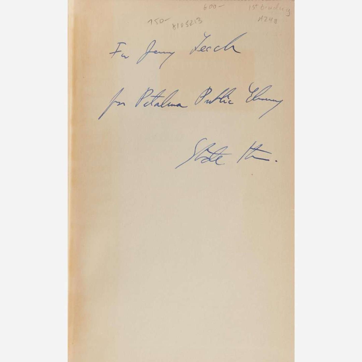 [Literature] Stein, Gertrude Group of 2 Inscribed Titles