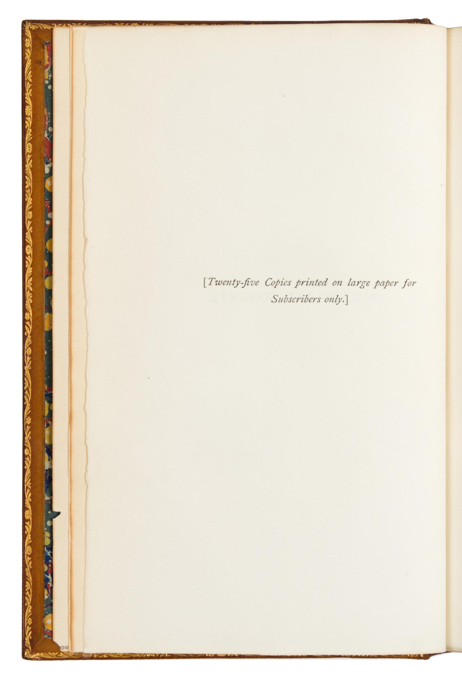 ROSSETTI, Dante Gabriel (1828-1882). Ballads and Sonnets. - Poems. London, 1881. BOTH LARGE PAPER COPIES.