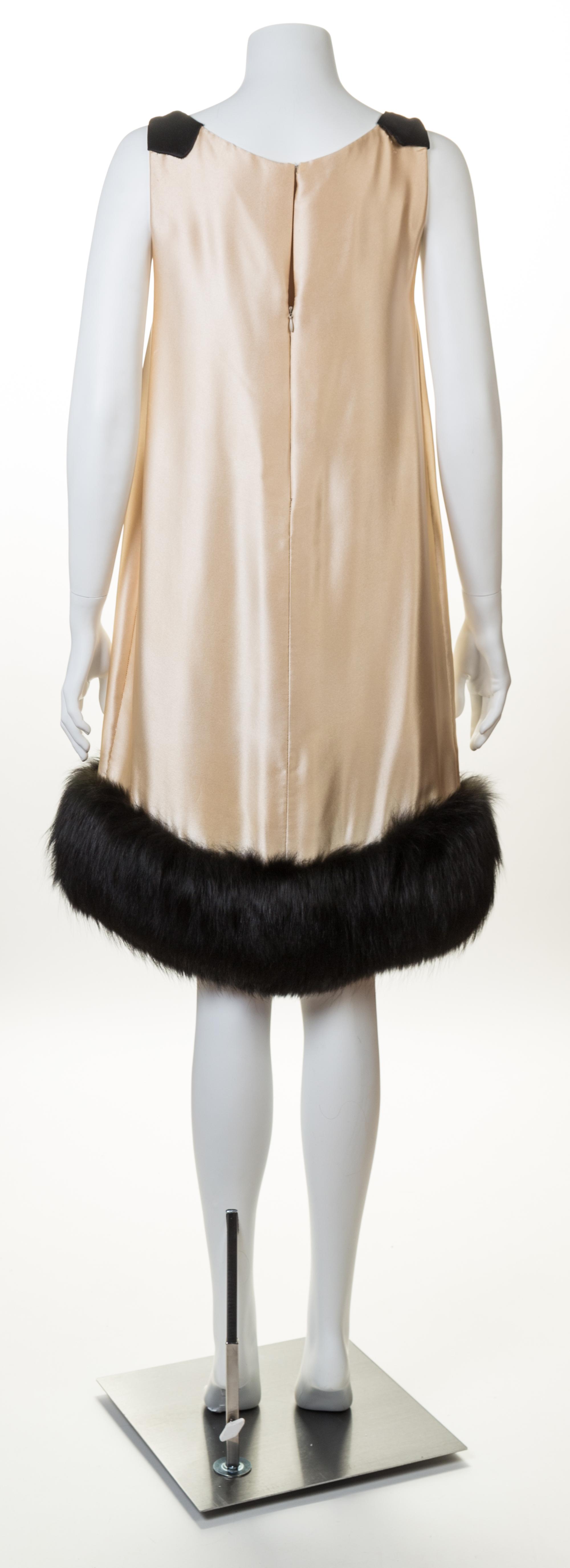 A Norell 1960s Cream Slip Sleeveless Dress, No size.