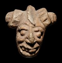 A Hellenistic Terracotta Head of a Grotesque