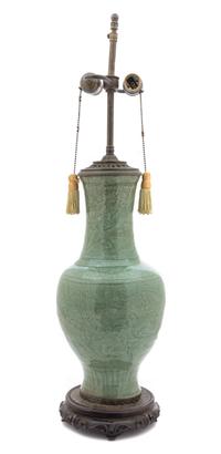 A Longquan Celadon Glazed Porcelain Baluster Vase MING DYNASTY, 15TH/16TH CENTURY — MING DYNASTY, 15TH/16TH CENTURY