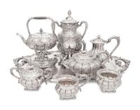An English Silver-Plate Tea and Coffee Service
