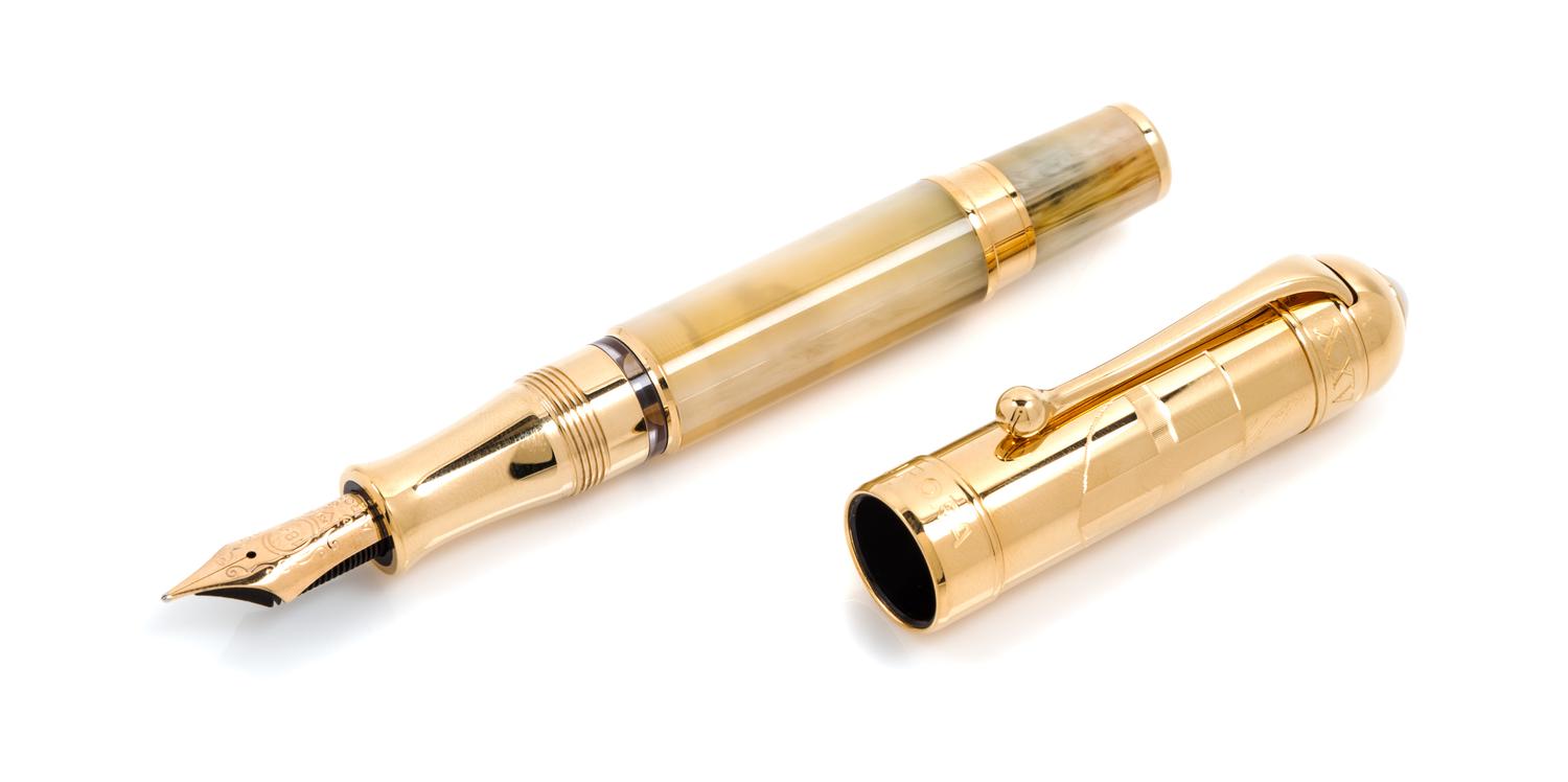 An Aurora Papa/Pope Limited Edition Fountain Pen and Ink Set