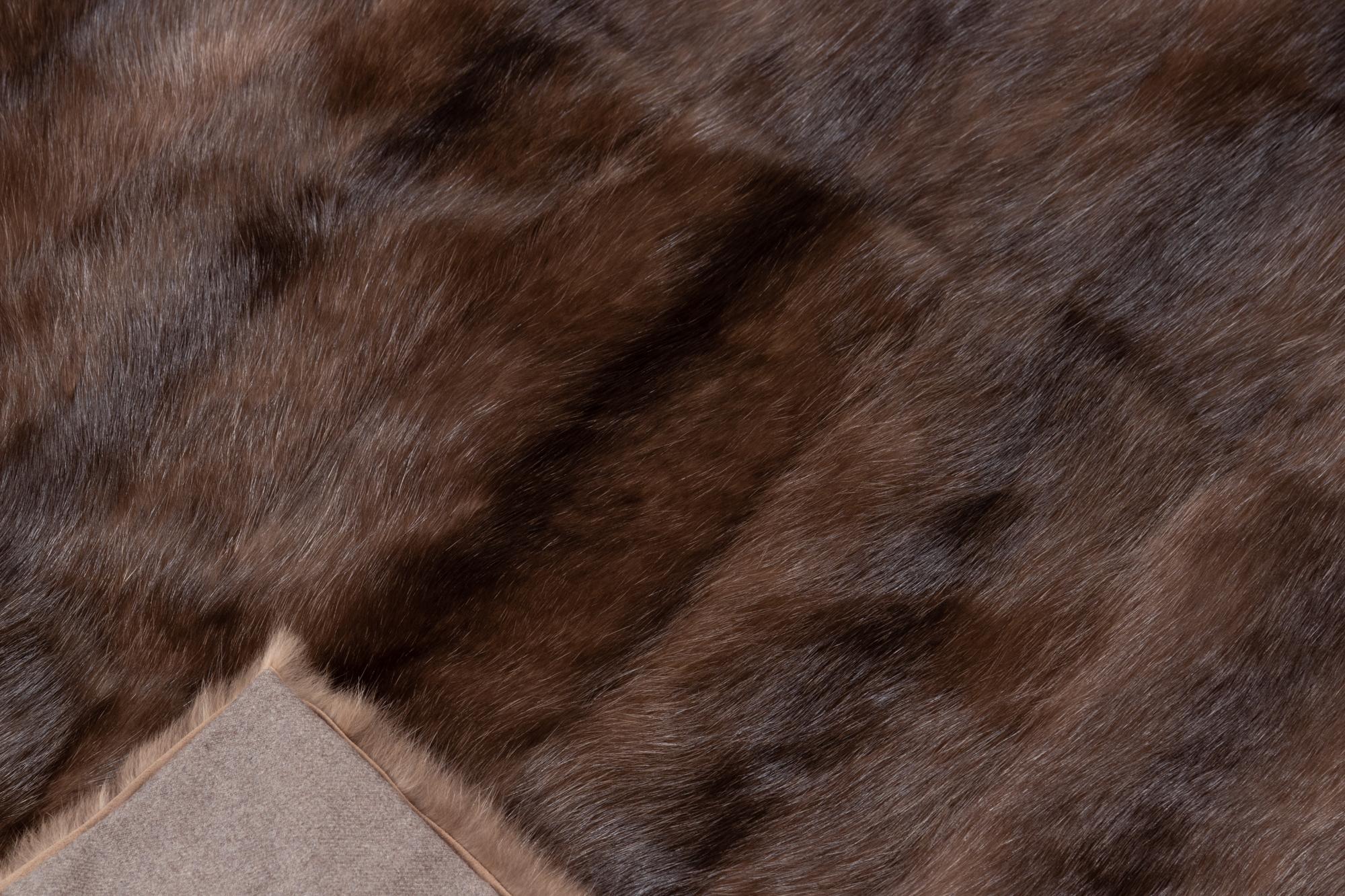 Sable Fur Blanket Lined with Gray Wool, Attributed to J. Mendel