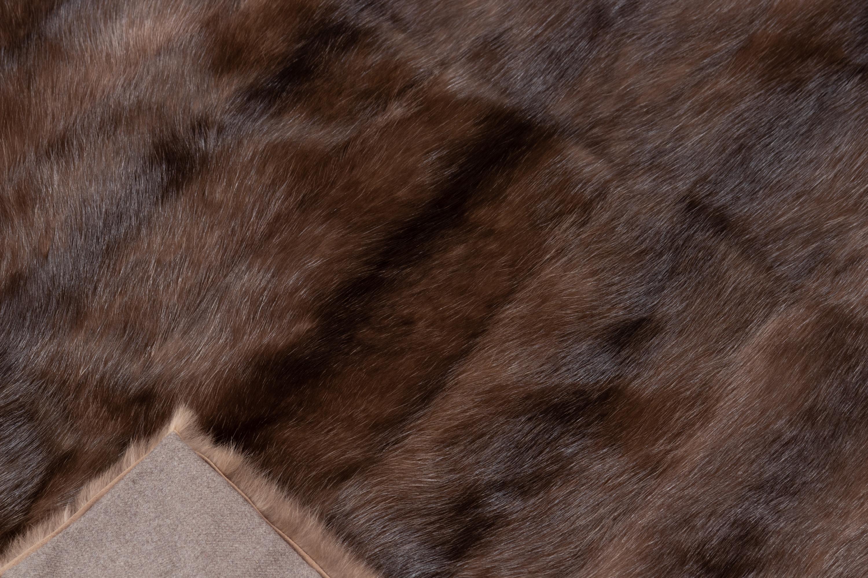 Sable Fur Blanket Lined with Gray Wool, Attributed to J. Mendel