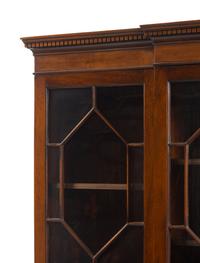 A George III Style Mahogany Breakfront Bookcase