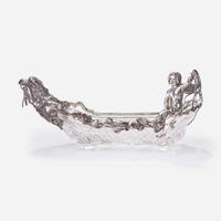 A Russian Silver-Mounted Cut Crystal Centerpiece circa 1900