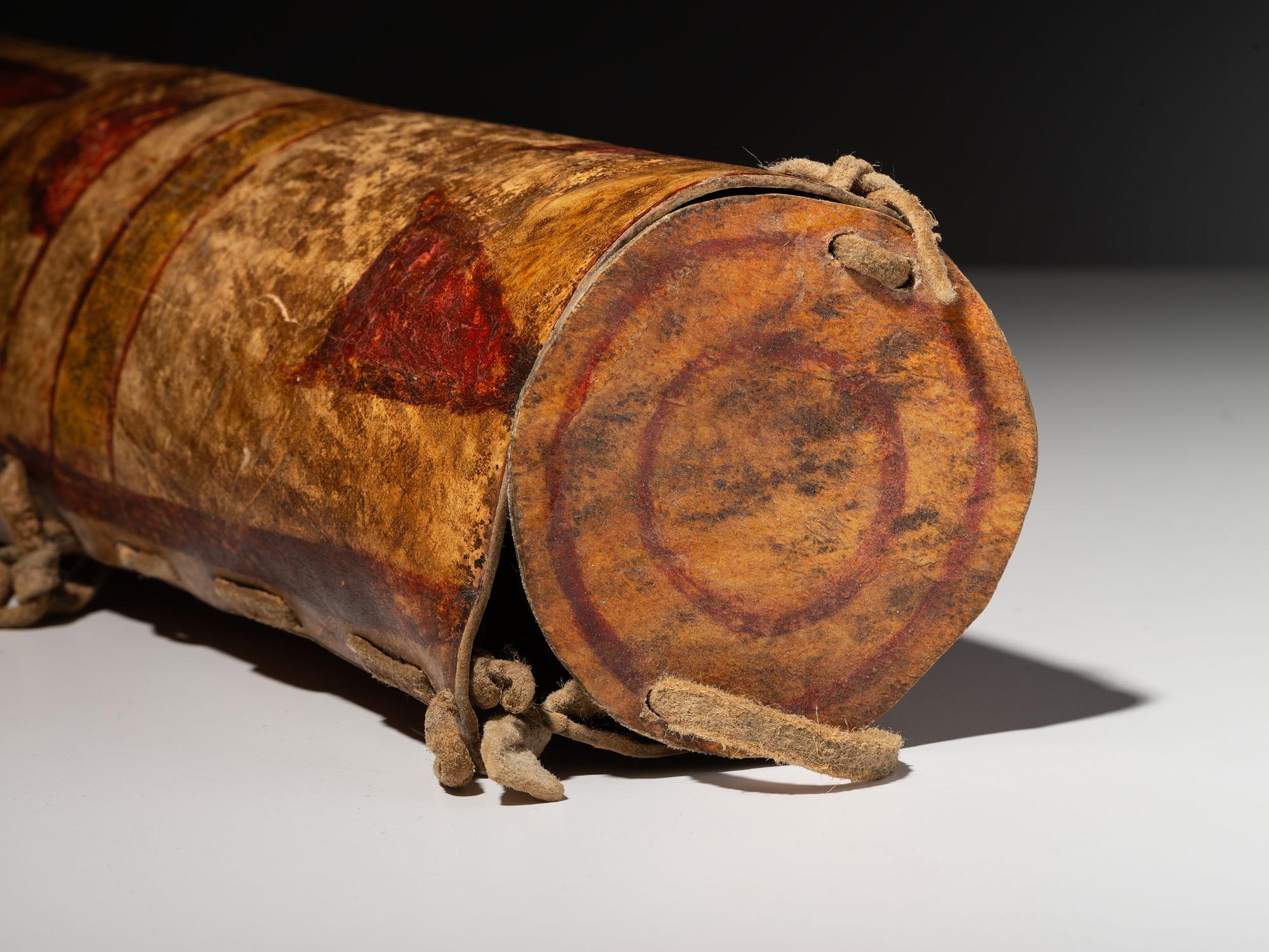 Jicarilla Apache / Ute Buffalo Hide Parfleche Cylinder