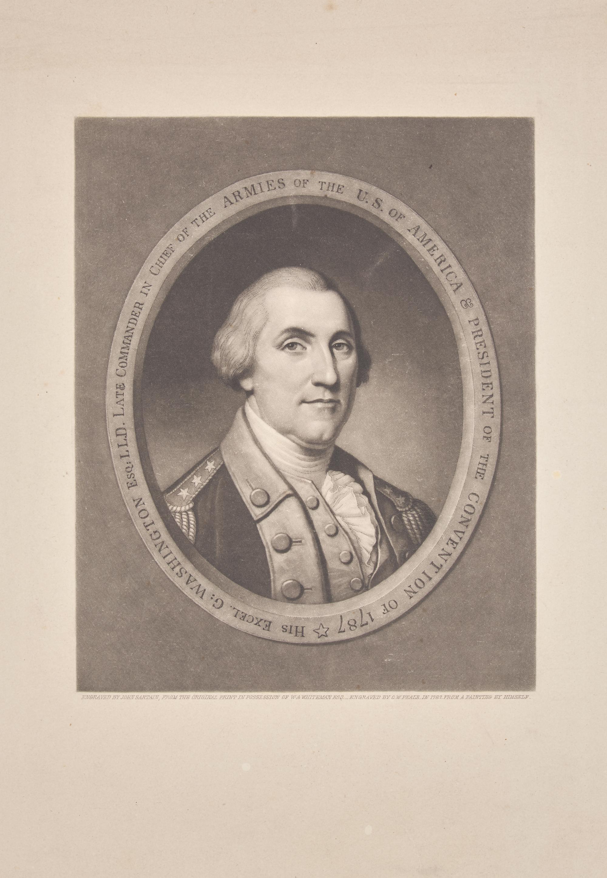 [Presidential] [Washington, George] Sartain, William, et al. Group of 5 engravings of George Washington