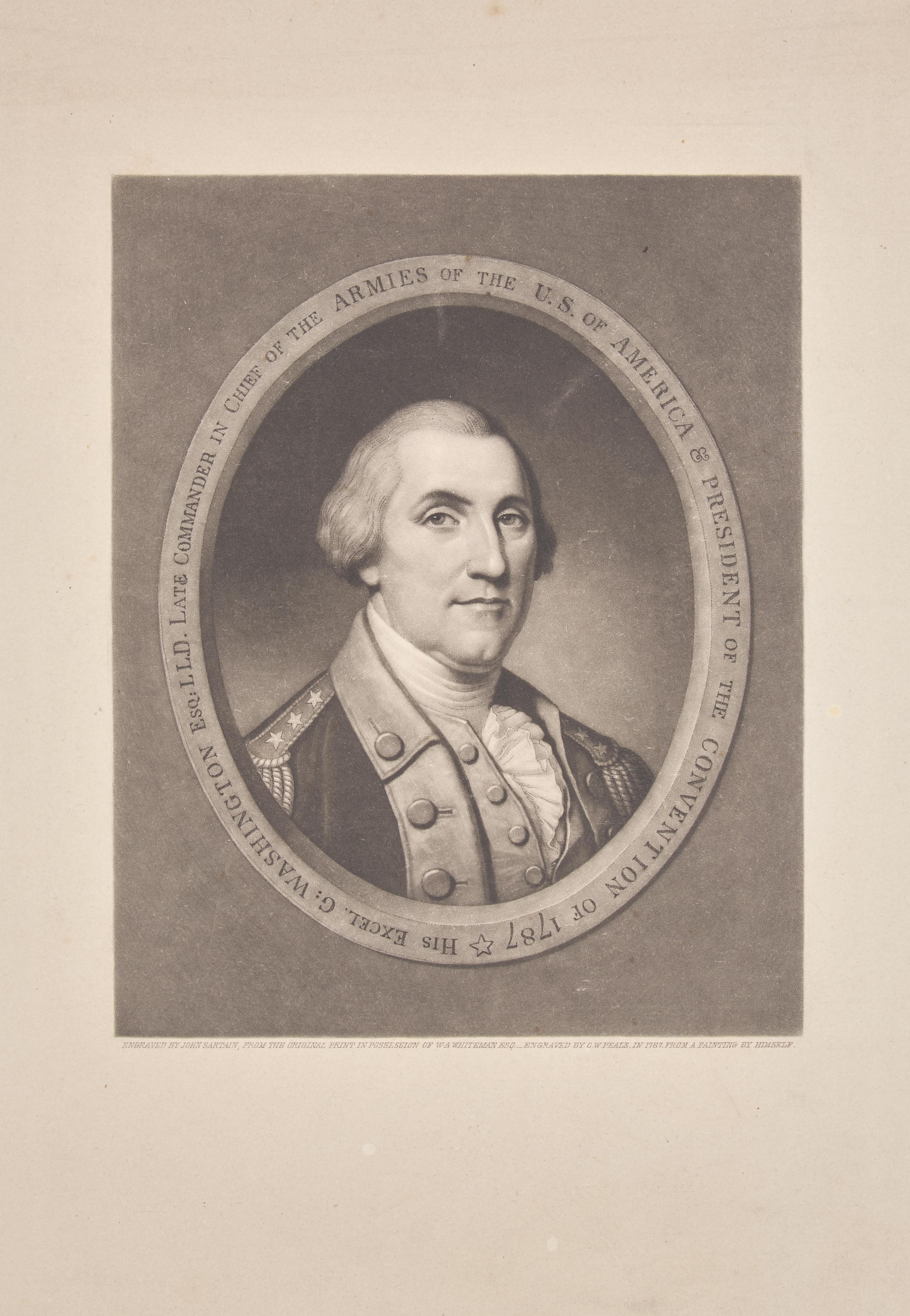 [Presidential] [Washington, George] Sartain, William, et al. Group of 5 engravings of George Washington