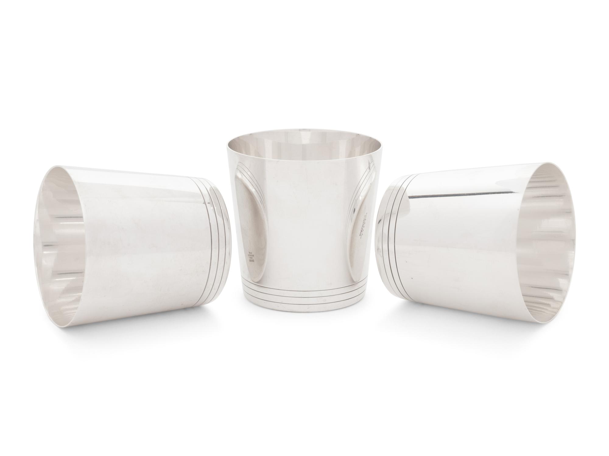 Three Tiffany and Co. Silver Tumblers