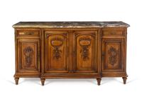 A Louis XVI Style Carved Walnut Server