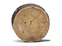 An Incised Albany Slip Presentation Butter Tub