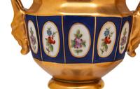 A Pair of Vienna Style Porcelain Campagna Urns