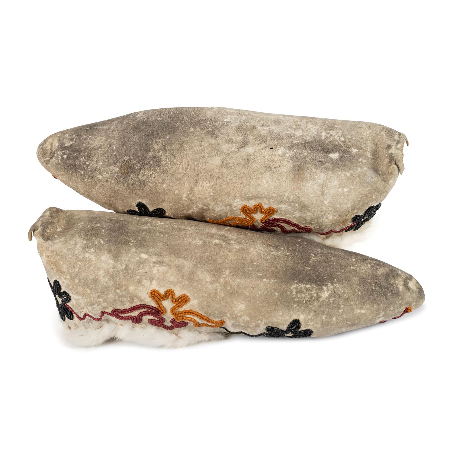 Tlingit Beaded Hide Moccasins