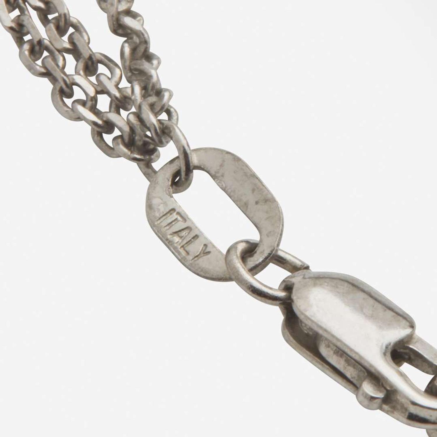 An Edwardian Platinum and Diamond Pendant on Chain