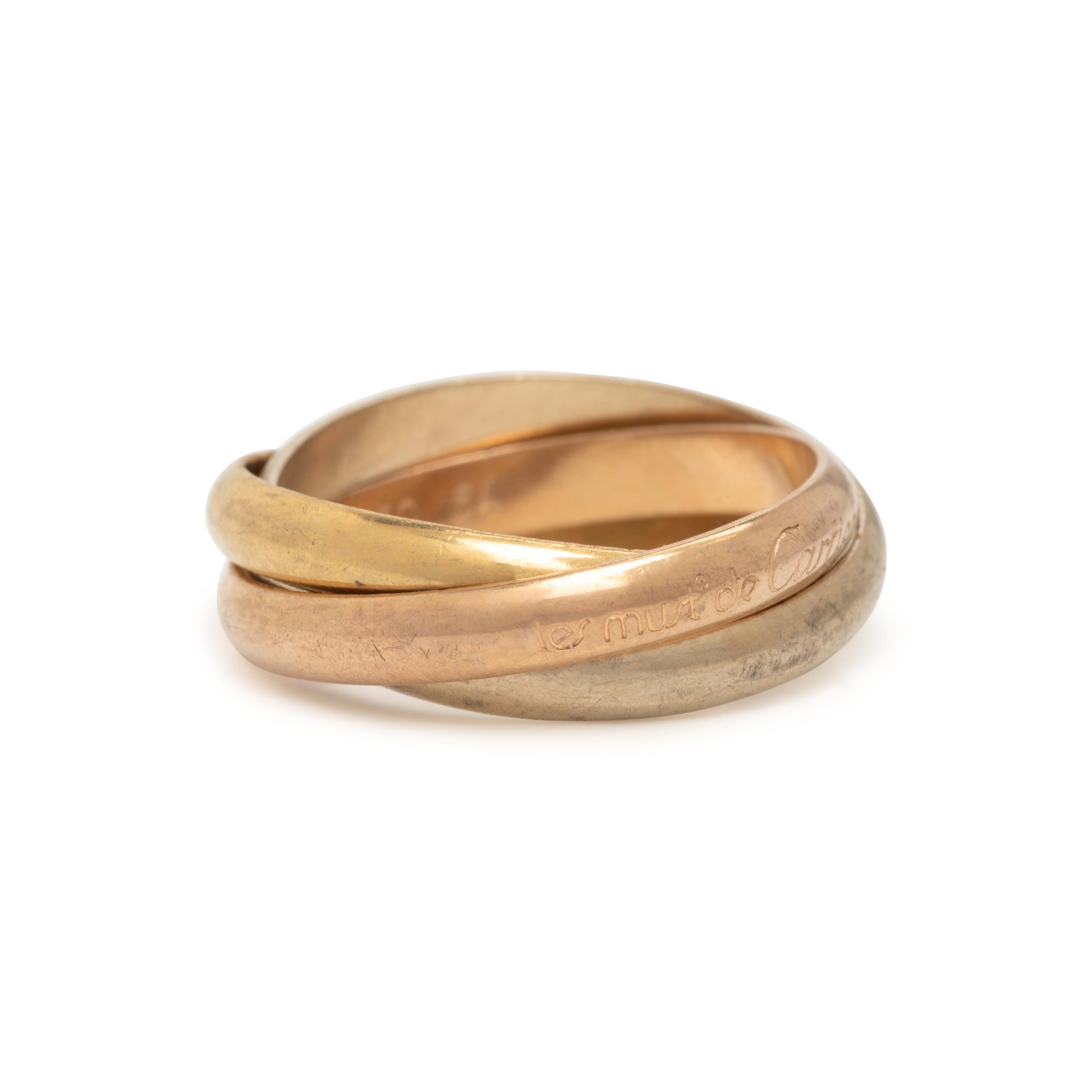Must de Cartier, Tricolor Gold Trinity Ring
