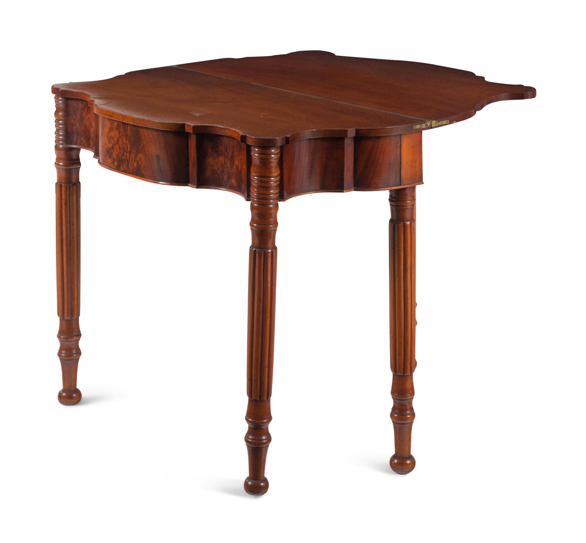 A Federal Mahogany Flip-Top Table