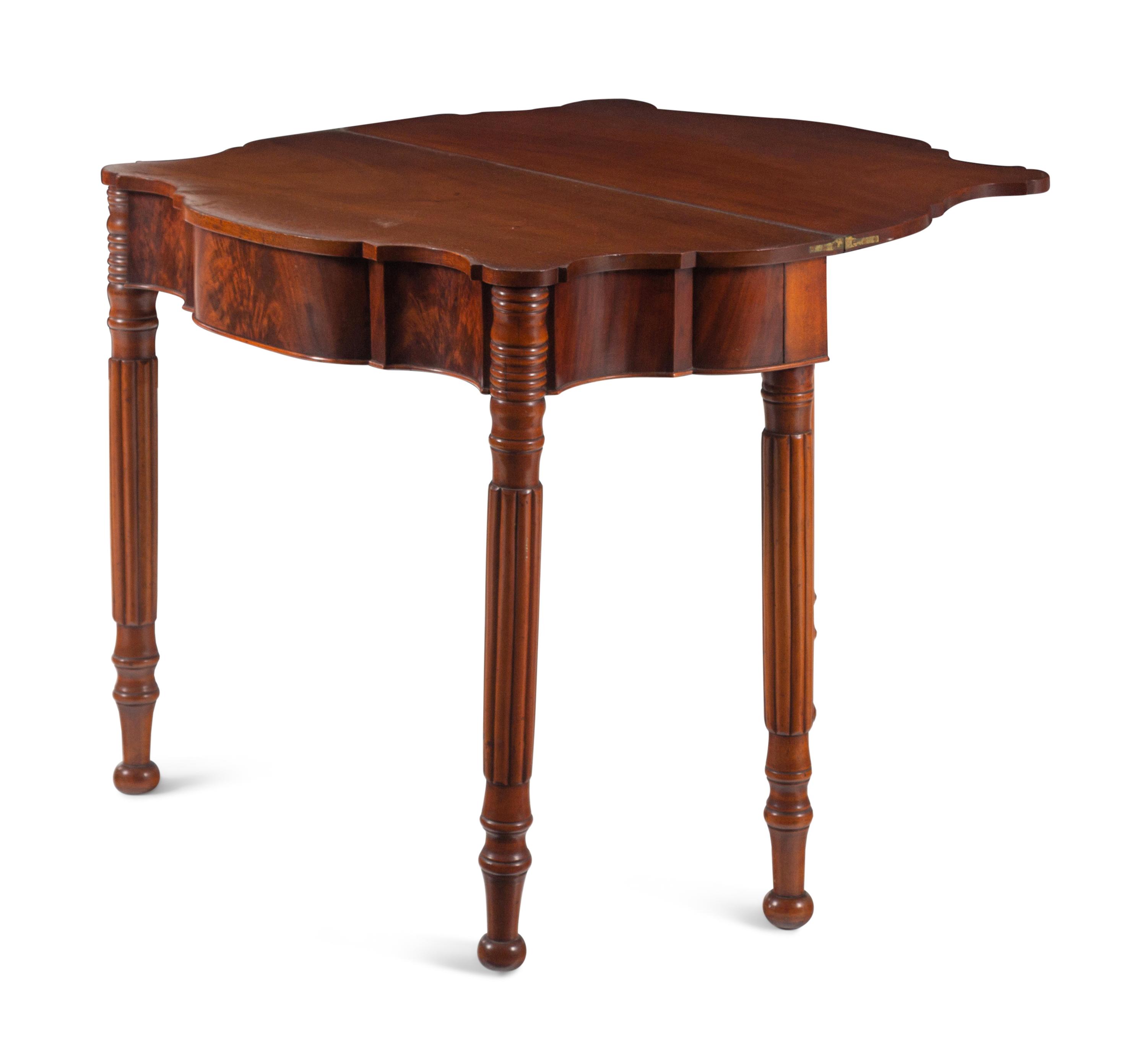 A Federal Mahogany Flip-Top Table