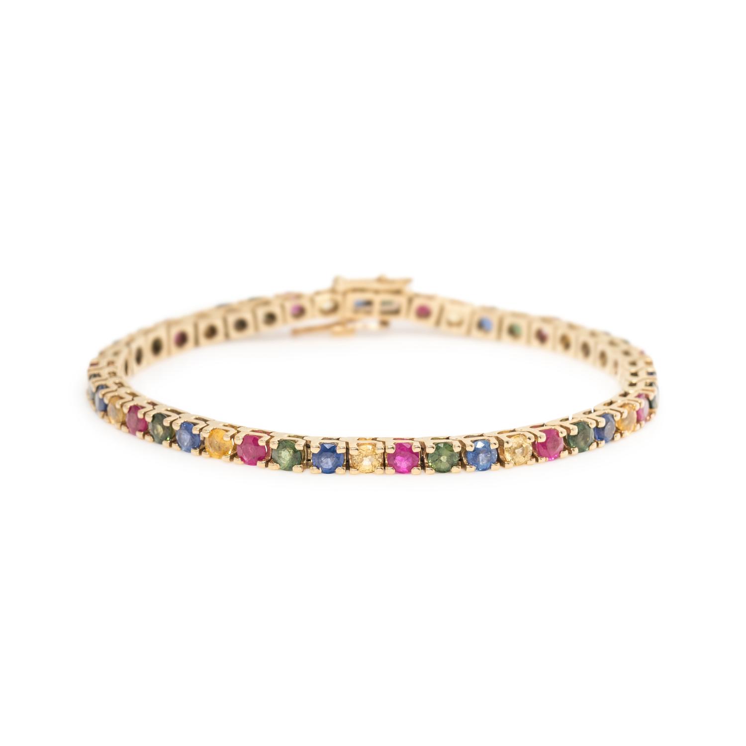 MULTICOLOR SAPPHIRE BRACELET