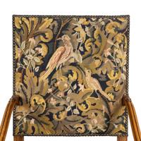 A Pair of French Baroque Style Walnut Armchairs