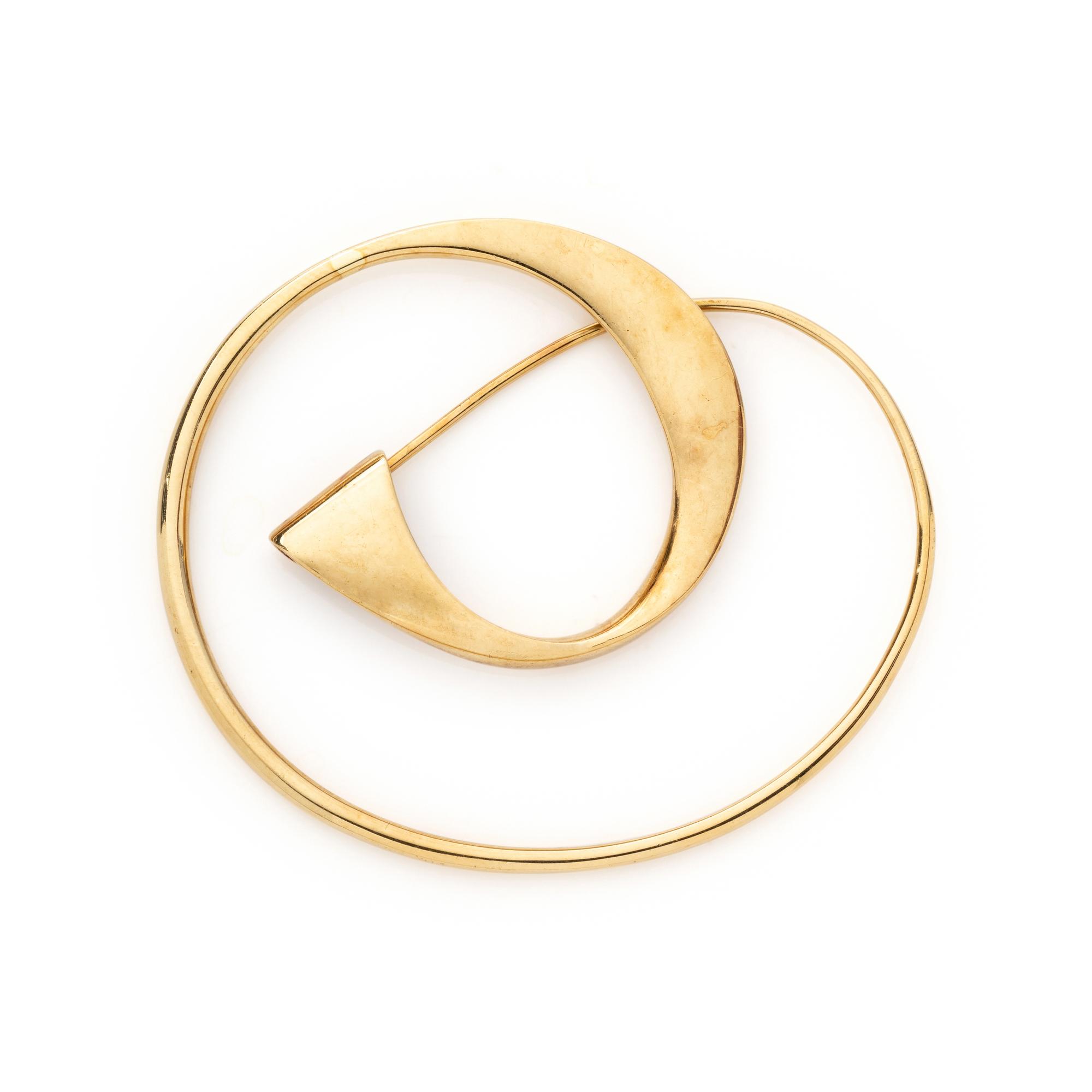GEORG JENSEN, HANS HANSEN, YELLOW GOLD BROOCH