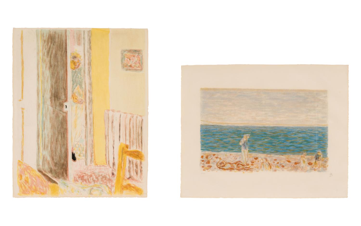 Radiateur and La Plage (two prints from Album Pierre Bonnard ), 1942-1946
