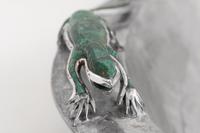 A Mexican Hard Stone Mounted Silver-Plate Platter
