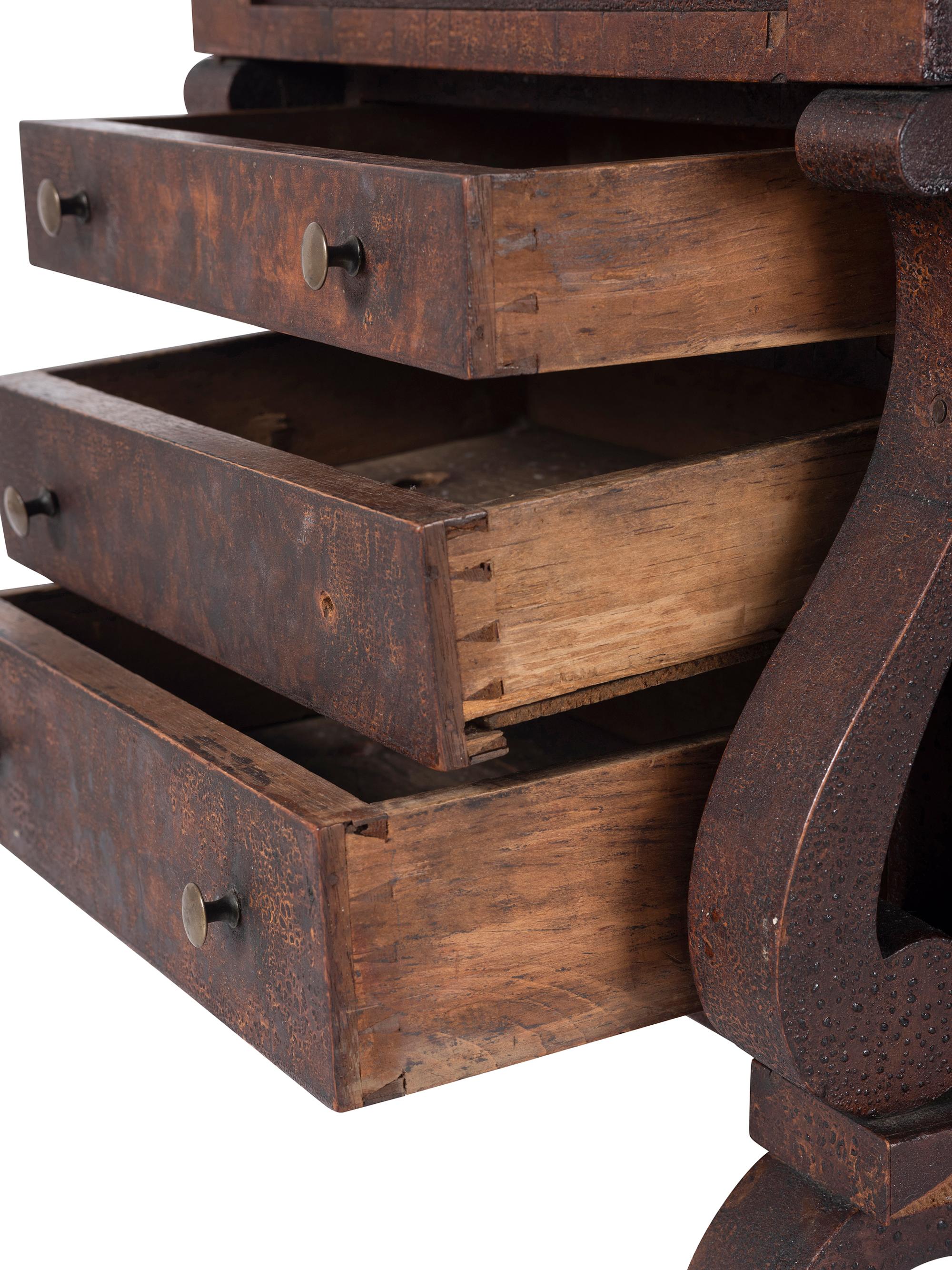 A Classical Veneered Walnut Diminutive Chest of Drawers