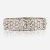 An Art Deco diamond and white gold bracelet, Rubel Frères