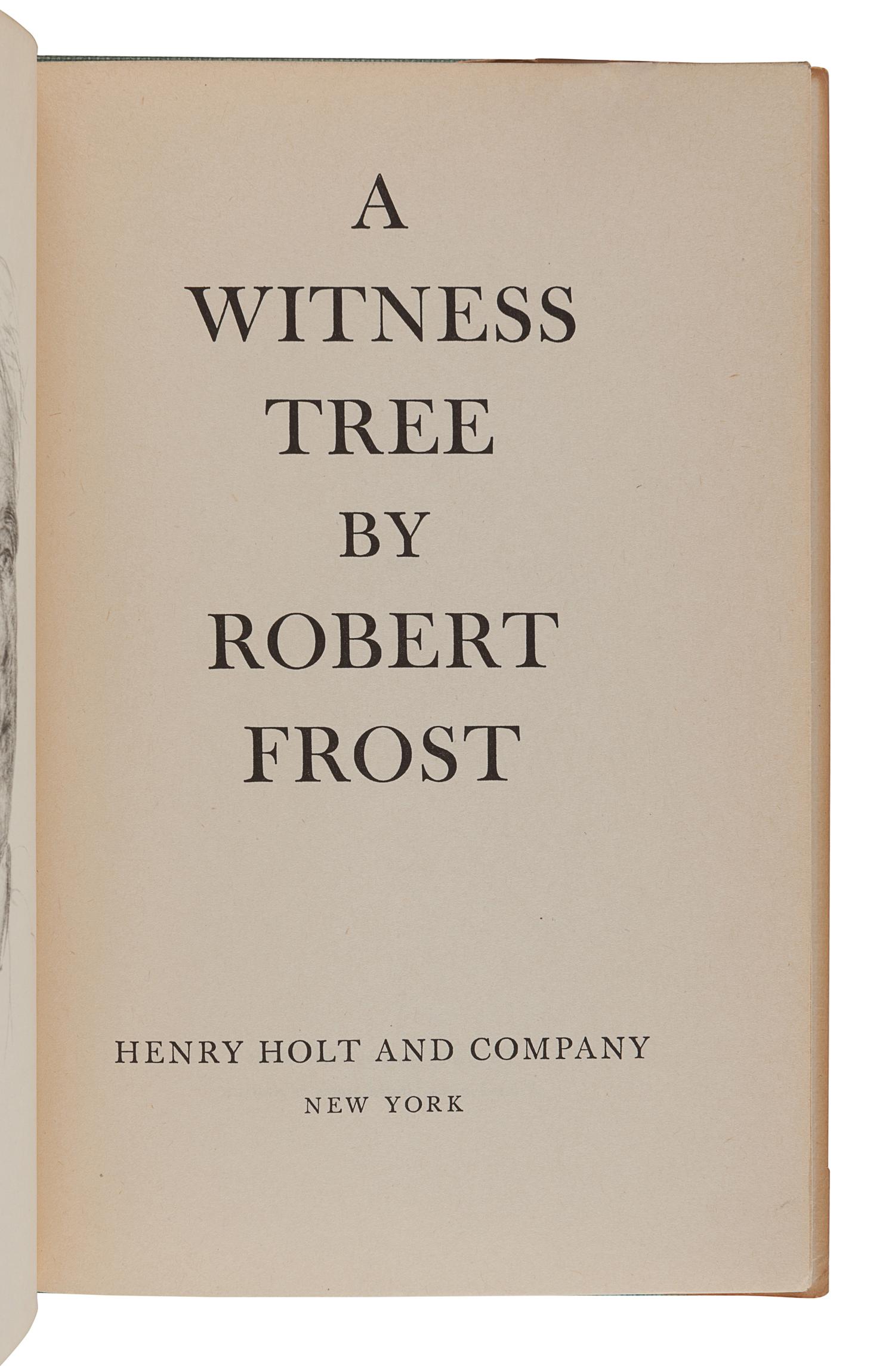[FROST, Robert (1874-1963)]. A group of 7 works by or about Frost, comprising: